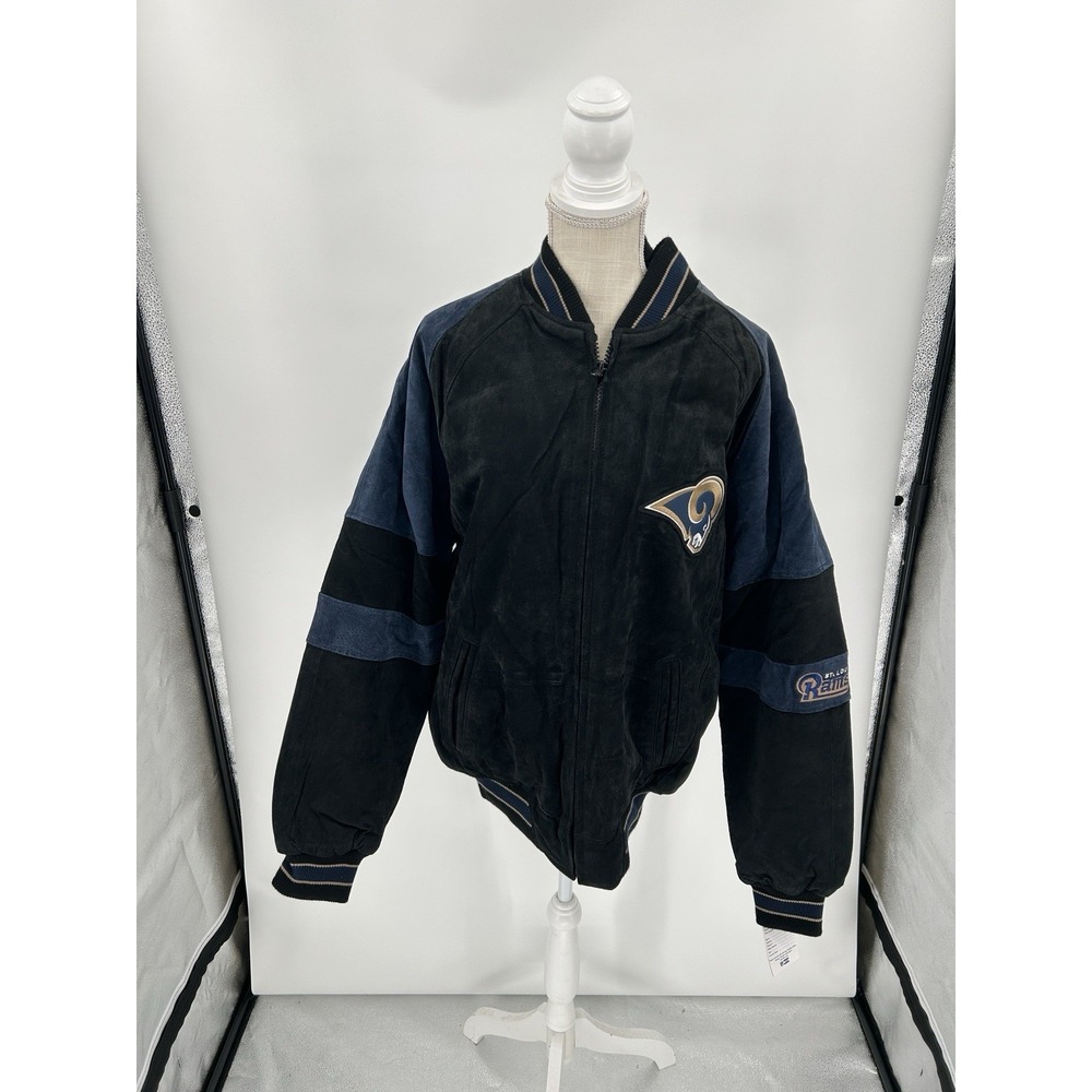 Leather Suede St.Louis Ram Football Jacket G-lll & Carl Banks Size Med